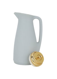 Alsaif Gallery Timeless Manal Thermos Light Gray With Golden Cover 1L  - Image 3