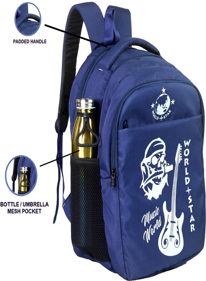 WORLD STAR Large Laptop Backpack for Unisex | Blue - Image 3
