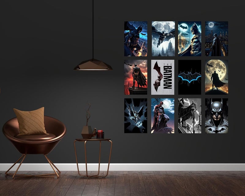 Posters Inc Set of 12 Batman Posters for Wall Wallart Item for Home Home Decoration Items for Living Room Aesthetic Wall Stickers for Bedroom Birthday Gift for Men 300 GSM A4 Size Paper - Image 3