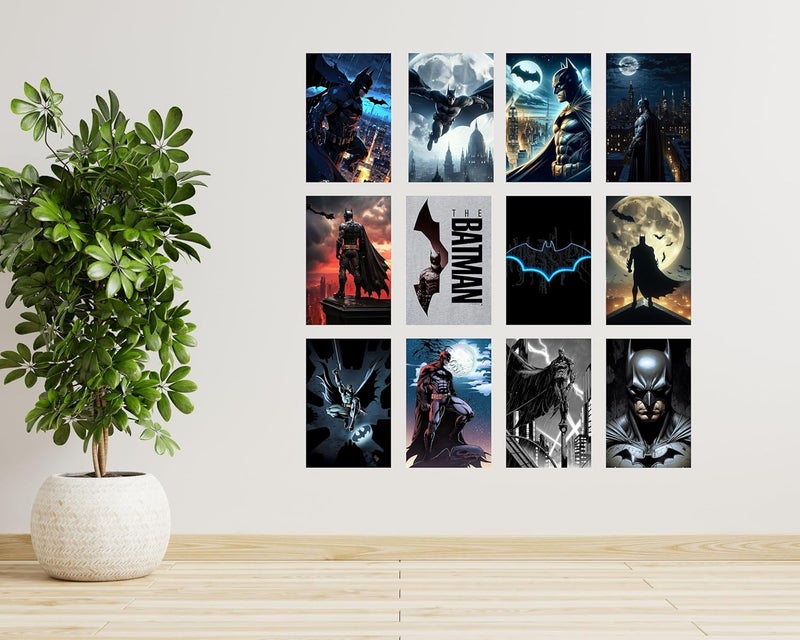 Posters Inc Set of 12 Batman Posters for Wall Wallart Item for Home Home Decoration Items for Living Room Aesthetic Wall Stickers for Bedroom Birthday Gift for Men 300 GSM A4 Size Paper - Image 2