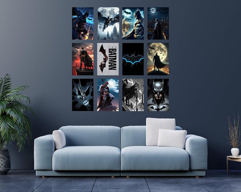 Posters Inc Set of 12 Batman Posters for Wall Wallart Item for Home Home Decoration Items for Living Room Aesthetic Wall Stickers for Bedroom Birthday Gift for Men 300 GSM A4 Size Paper - Image 4