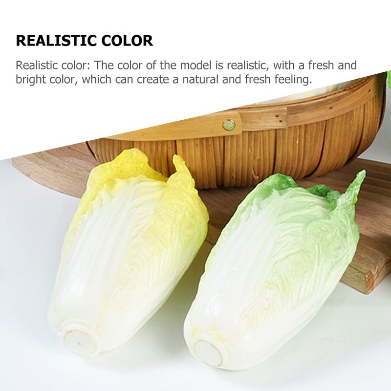 Fake Vegetable Artificial Vegetable Lifelike Chinese Cabbage Model Restaurant Display Prop - Image 5