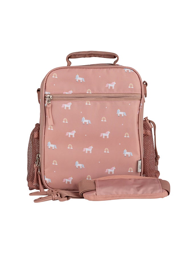 Citron Insulated Lunch Bag Backpack For Kids School, Non - Toxic Material, Reusable Lunch Bag Unicorn Blush Pink - Image 1