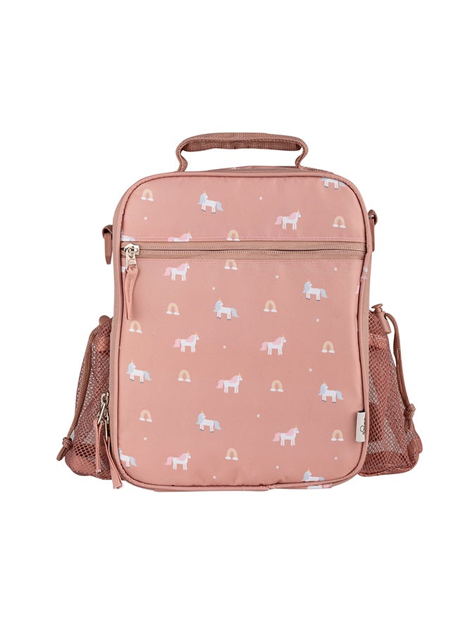 Citron Insulated Lunch Bag Backpack For Kids School, Non - Toxic Material, Reusable Lunch Bag Unicorn Blush Pink - Image 3