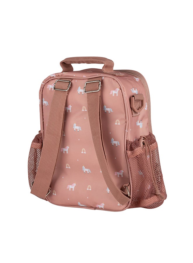 Citron Insulated Lunch Bag Backpack For Kids School, Non - Toxic Material, Reusable Lunch Bag Unicorn Blush Pink - Image 2