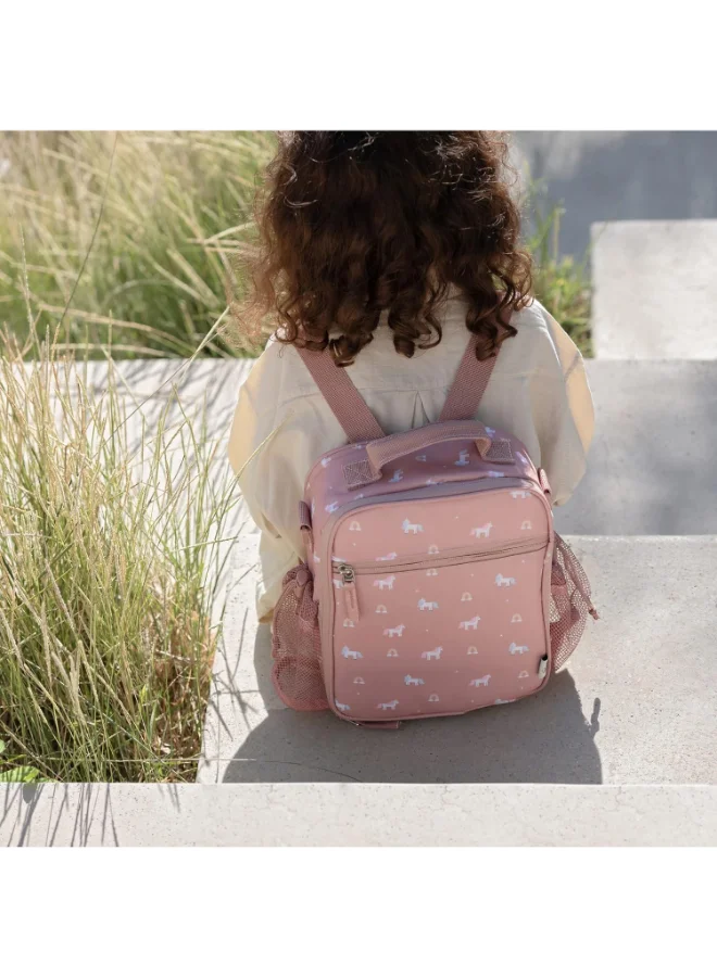 Citron Insulated Lunch Bag Backpack For Kids School, Non - Toxic Material, Reusable Lunch Bag Unicorn Blush Pink
