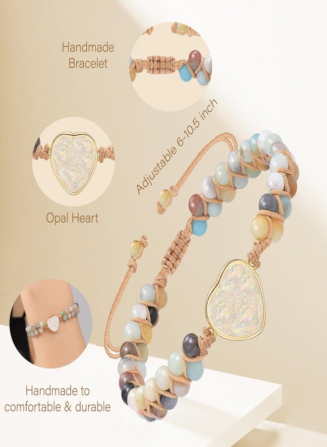 Sistble Gifts for Daughter, Daughter Gifts from Mom To My Daughter Bracelet Jasper Heart Bracelet Birthday Gift Ideas Back to School Christmas Stocking Stuffers for Women Jewelry - Image 4