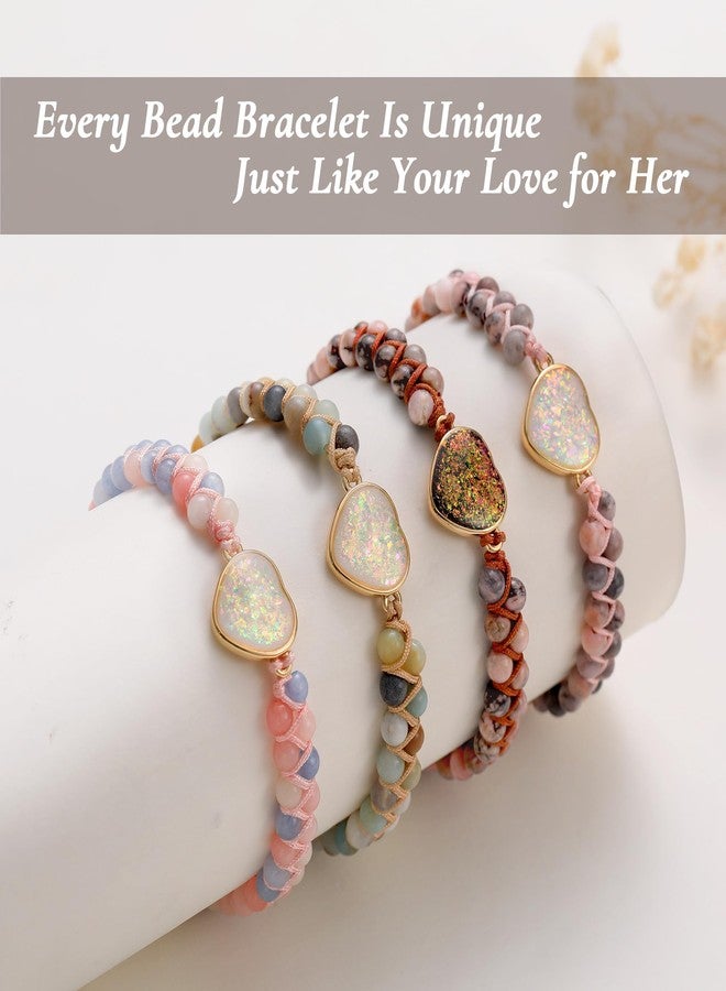 Sistble Gifts for Daughter, Daughter Gifts from Mom To My Daughter Bracelet Jasper Heart Bracelet Birthday Gift Ideas Back to School Christmas Stocking Stuffers for Women Jewelry - Image 5