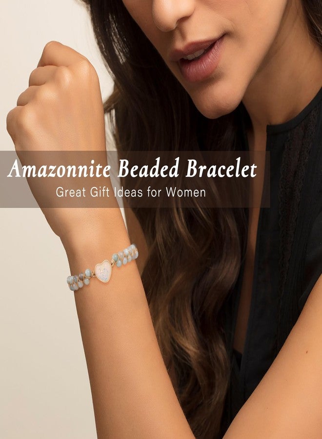 Sistble Gifts for Daughter, Daughter Gifts from Mom To My Daughter Bracelet Jasper Heart Bracelet Birthday Gift Ideas Back to School Christmas Stocking Stuffers for Women Jewelry - Image 2