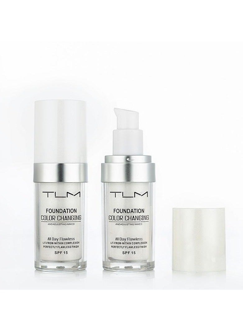 تي إل إم TLM 30ml Color Changing Foundation Makeup Base Liquid Cover Concealer Longlasting Makeup Skin Care - Image 2