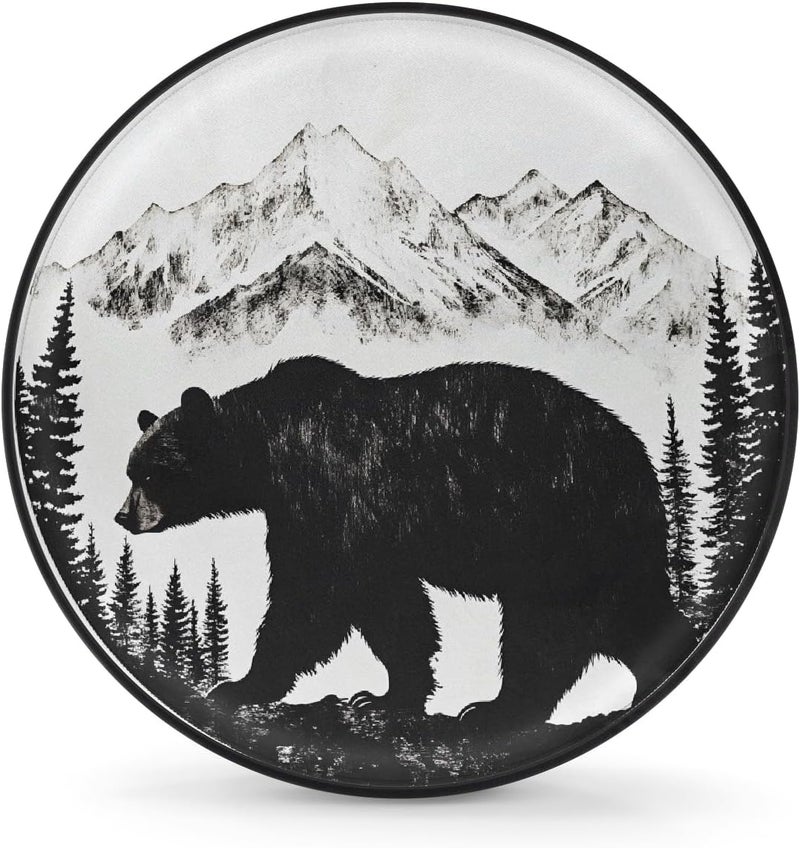 cfpolar Spare Tire Cover for RV Trailer,Animal Bear Mountain Waterproof Sun Leather Wheel Cover,Camper Spare Tire Covers Fit for Jeep Travel Trailer SUV Truck Accessories (16 in for Diameter 29” - 31”),F-3 - Image 1