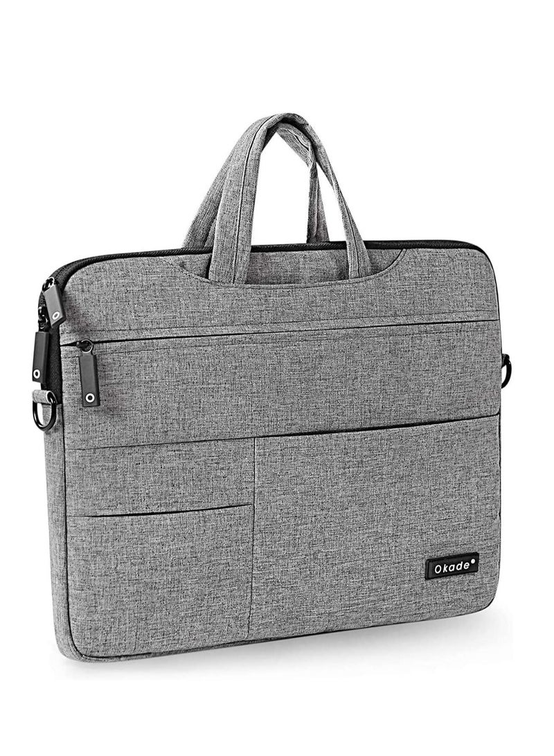 Okade Notebook Laptop Sleeve Bag Case Dual Zipper Pocket Carrying Handbag For Apple MacBook Air Pro Retina 13 & 13.3 inch Grey - Image 1