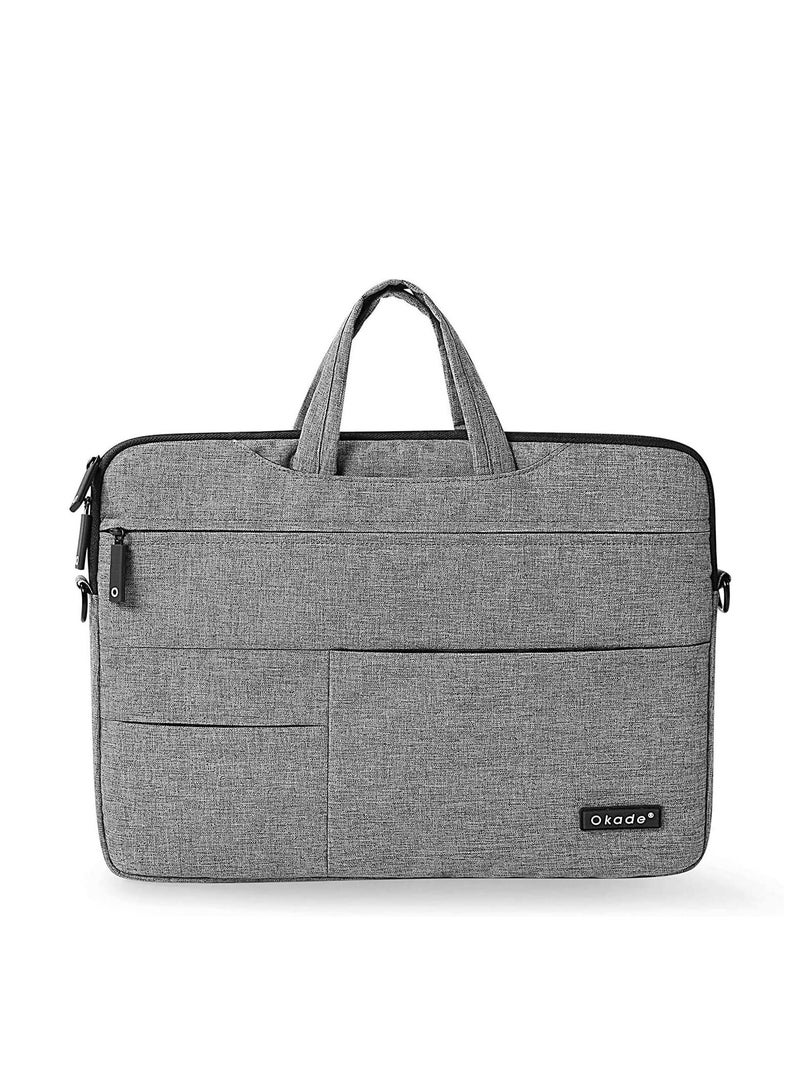 Okade Notebook Laptop Sleeve Bag Case Dual Zipper Pocket Carrying Handbag For Apple MacBook Air Pro Retina 13 & 13.3 inch Grey - Image 2