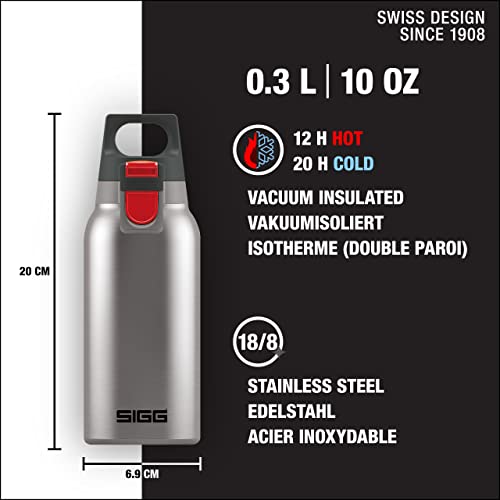 SIGG - Insulated Water Bottle - Thermo Flask Hot & Cold ONE Brushed - with Tea Infuser - Leakproof - BPA Free - 18/8 Stainless Steel - 10 oz - Image 2