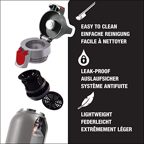 SIGG - Insulated Water Bottle - Thermo Flask Hot & Cold ONE Brushed - with Tea Infuser - Leakproof - BPA Free - 18/8 Stainless Steel - 10 oz - Image 3