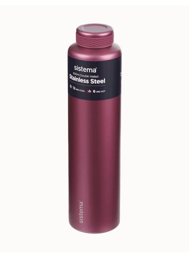 Sistema Stainless Steel Insulated Bottle – Maroon