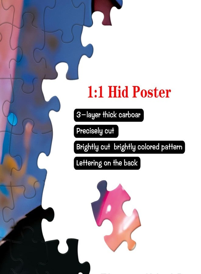 Cafly Family Jigsaw Puzzles for Adults 1000 Pieces, Challenging Fun Puzzles Stunning Art Wall Decor, Gift for Adult Puzzle Lovers, Poster Included, The Mushroom and The Black Cat C0829 - Image 4