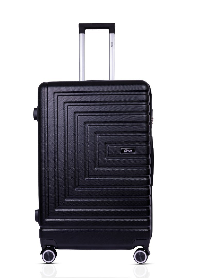 منيك مجموعة حقائب سفر للحج من  قطع | حقيبة ترولي صلبة بمقبض ناعم وقفل  | عجلات مزدوجة  درجة رباعية | مقاس المقصورة  بوصة، متوسط  بوصة، كبير  بوصة | أسود - Image 2