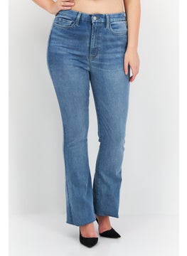 7 FOR ALL MANKIND Women Slim Fit Washed Skinny Jeans, Light Blue  - Image 1