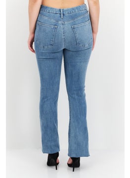 7 FOR ALL MANKIND Women Slim Fit Washed Skinny Jeans, Light Blue  - Image 2