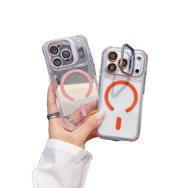 غطاء MagSafe بAcrylic لـ iPhone 12 Pro Max باللون بنفسجي مغناطيسي بظهر شفاف من الأكريليك مع شفاف ومغناطيس قوي مع مقاوم للصدمات مع رفيع جدًا مع حماية من السقوط للاستخدام الخارجي - Image 2