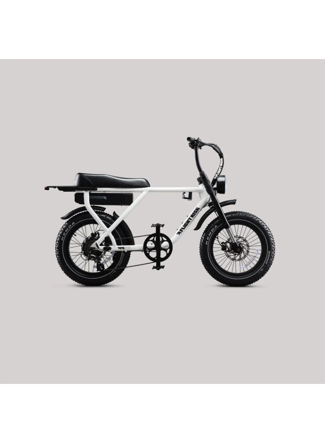 Flight Risk FR505 Electric Bike in White with 500W Max Power Output, Front Suspension, 2-Piston Tektro Hydraulic Disc Brakes, GPS Tracking, Geofencing & Blinkers - Image 2