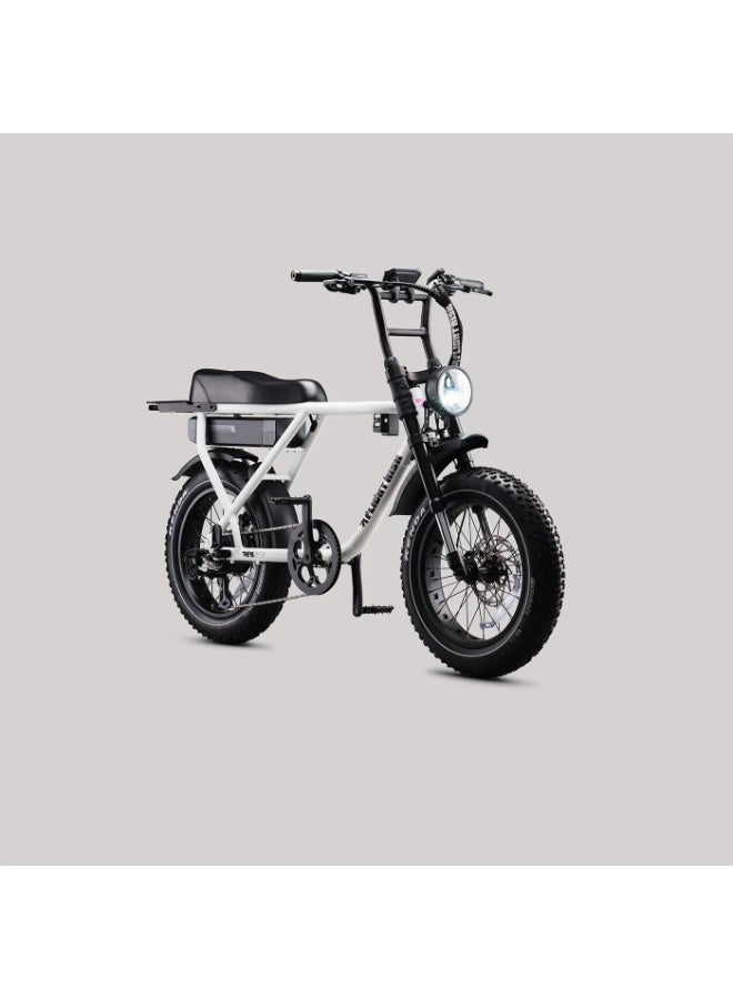 Flight Risk FR505 Electric Bike in White with 500W Max Power Output, Front Suspension, 2-Piston Tektro Hydraulic Disc Brakes, GPS Tracking, Geofencing & Blinkers - Image 3