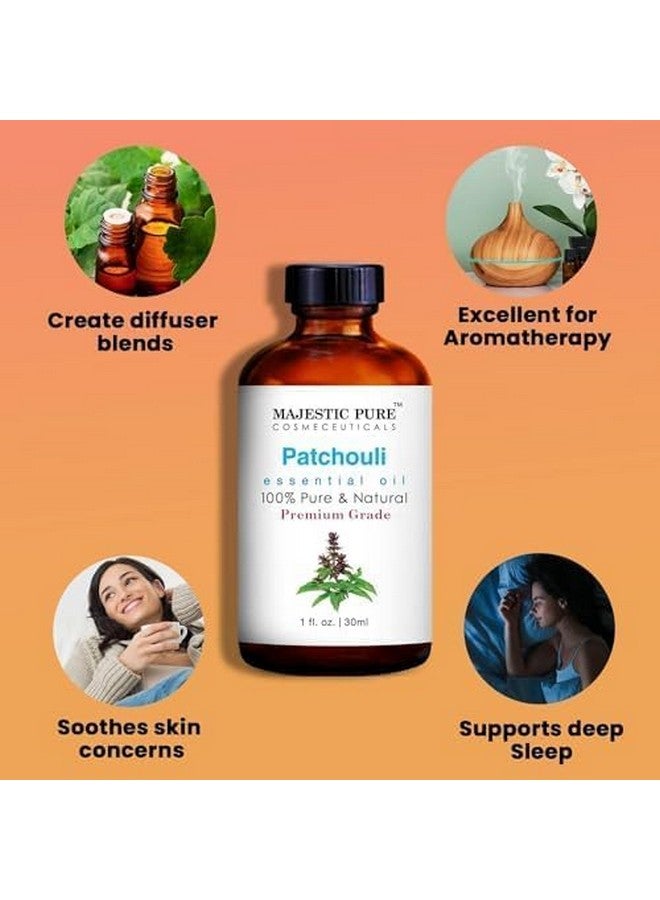 Majestic Pure MAJESTIC PURE Patchouli Essential Oil | 100% Pure and Natural Patchouli Oil | Premium Grade Essential Oils for Hair Care, Home Diffusers, Skin, Aromatherapy, Massage and Humidifiers | 1 Fl Oz - Image 1