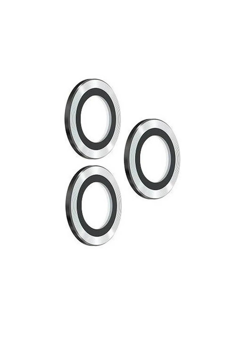 devia Gemstone Lens Protector ( 3pcs ) Compatible for iPhone 12 Pro (6.1") Aluminum Alloy + Tempered Glass Camera Lens Protector, Explosion-proof & Scratch-proof - Silver - Image 5