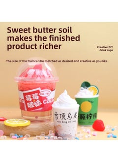 Generic Mr. Toy Children's Toy Mini Milk Tea Cup Creative Cream Glue Diy Material Bag Suit Food Play Small Pendant-Specifications:Yibele Diy Mini Handmade Food Toys Pinch  - Image 4