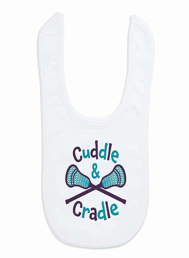 ChalkTalkSPORTS Lacrosse Baby & Infant Bib | Cuddle & Cradle | Soft Microfiber Bib - Image 1