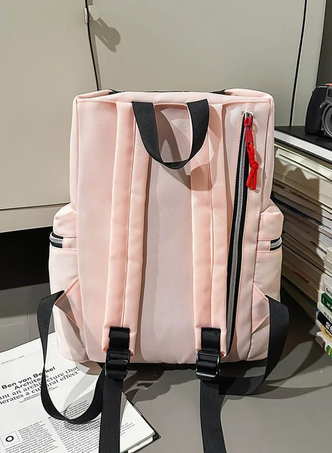 Take Two Pink Plain Backpack