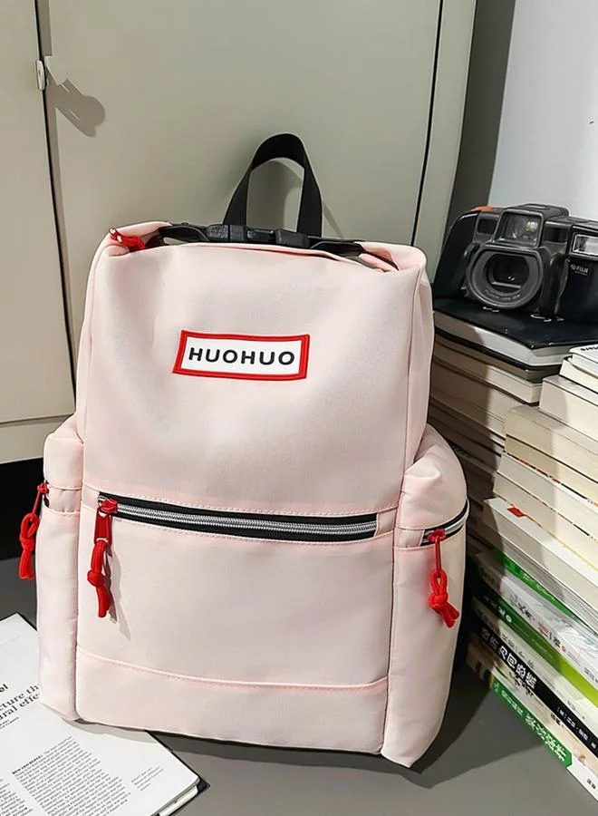 Take Two Pink Plain Backpack