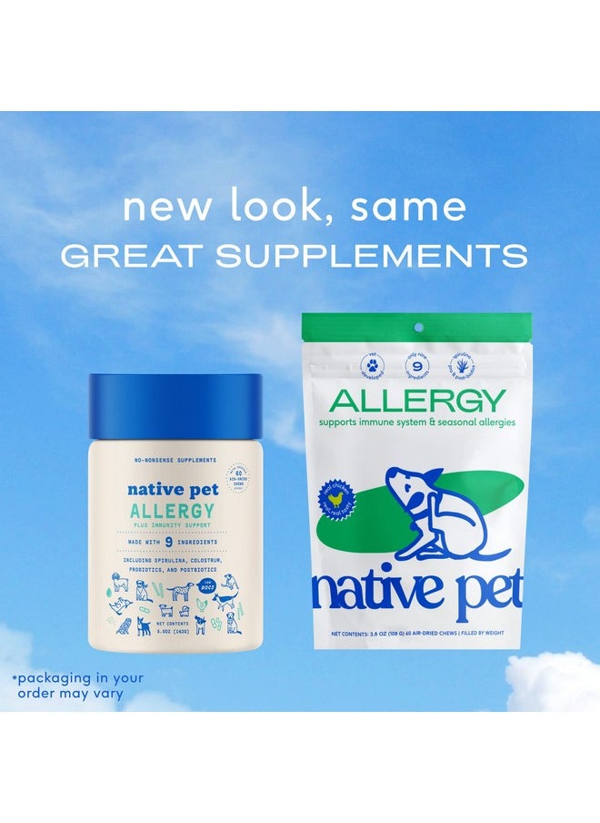native pet - Dog Allergy Chews  Natural Dog Skin Itchiness Aid  Anti Itch For Dogs  For Dog Itch Support For Dogs Dog Probiotics For Itchy Skin  Dog Chew  60 Chews - Image 1