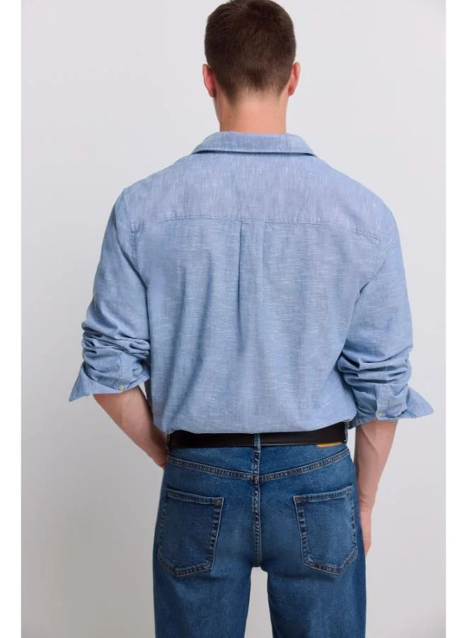 Springfield  Linen-look shirt for Men | Best Price UAE