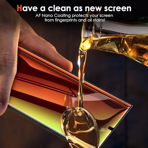 LYWHL 2 Pack for Samsung Galaxy S23 Ultra Privacy Screen Protector, Gradient Colorful Anti-Blue Light Anti-Spy Full Adhesive Flexible Film, Compatible Fingerprint Touch Sensitive 6.8” - Image 5