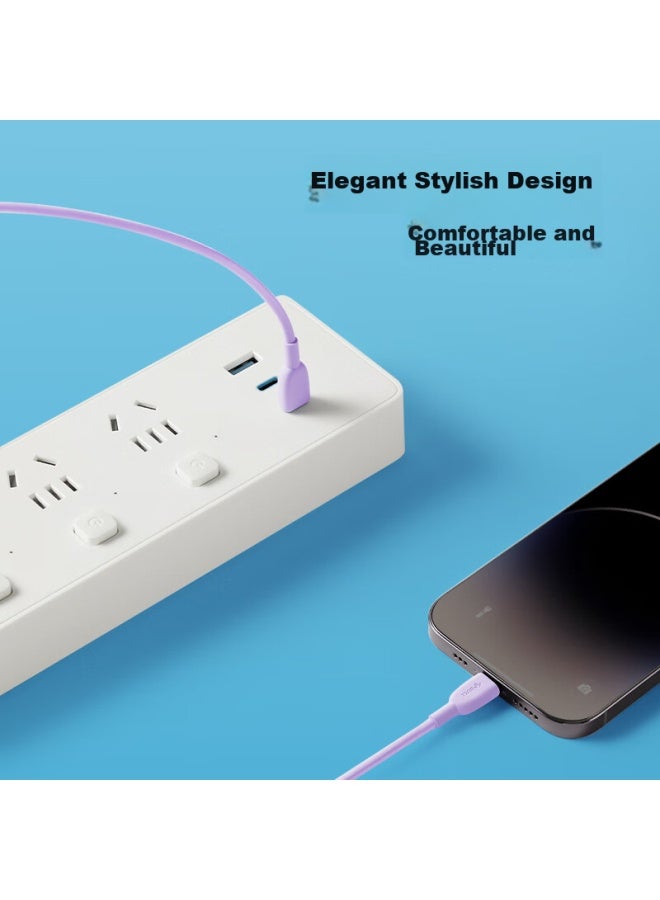 bull Ctoc/male To Male Fast Charging Data Cable, C-c 3a/60w Max/1m/compatible With Iphone 15/huawei/xiaomi/tablets/laptops, Misty Purple - Image 3