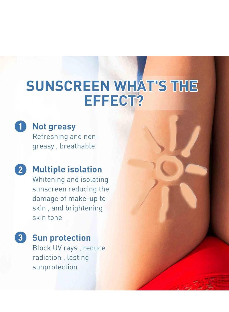 Generic Tinted Sunscreen for Face SPF 50, Travel Size Hydrating Sun Essence Face Sunscreen, SPF 50+ PA++++, No White Cast, Hydrating, Moisturizing, UV Defense 50ml  - Image 4