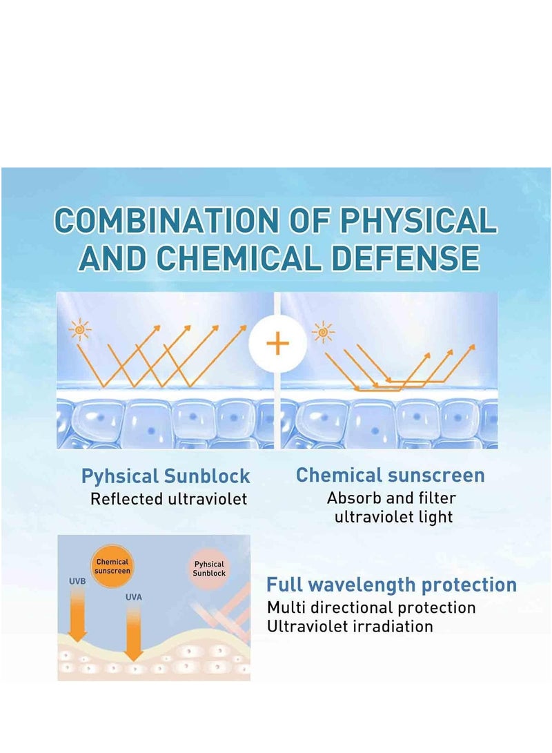 Generic Tinted Sunscreen for Face SPF 50, Travel Size Hydrating Sun Essence Face Sunscreen, SPF 50+ PA++++, No White Cast, Hydrating, Moisturizing, UV Defense 50ml  - Image 5