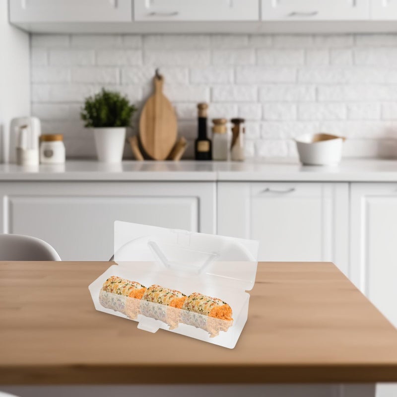 Large Leakproof Roll Cake Carrier Box Portable Food Storage Container - Image 5