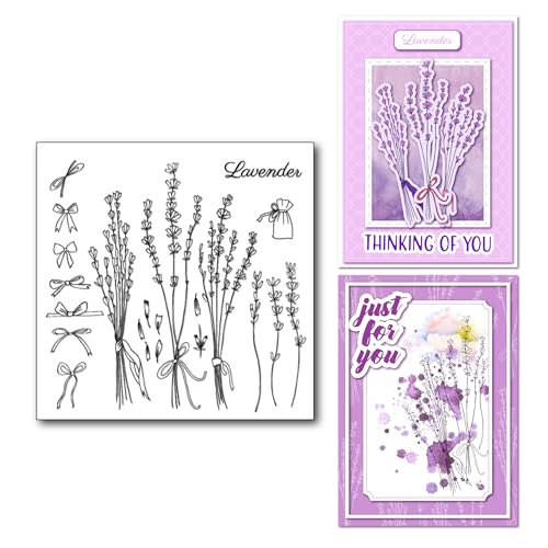 Arrietty DIY Lavender Flowers Leaves Stamp Rubber Clear Stamp/Seal Scrapbook Decorative Card Making Clear Stamps - Image 1