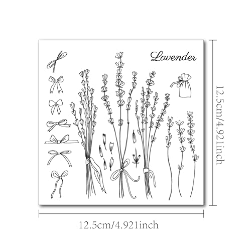 Arrietty DIY Lavender Flowers Leaves Stamp Rubber Clear Stamp/Seal Scrapbook Decorative Card Making Clear Stamps - Image 2