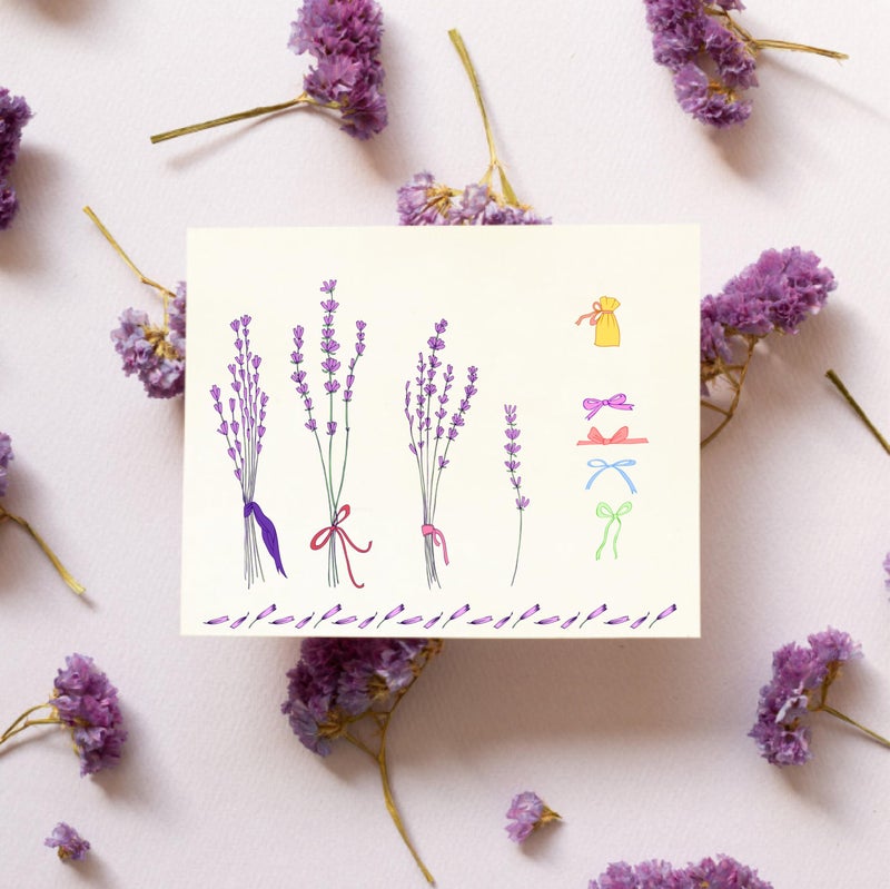 Arrietty DIY Lavender Flowers Leaves Stamp Rubber Clear Stamp/Seal Scrapbook Decorative Card Making Clear Stamps - Image 4