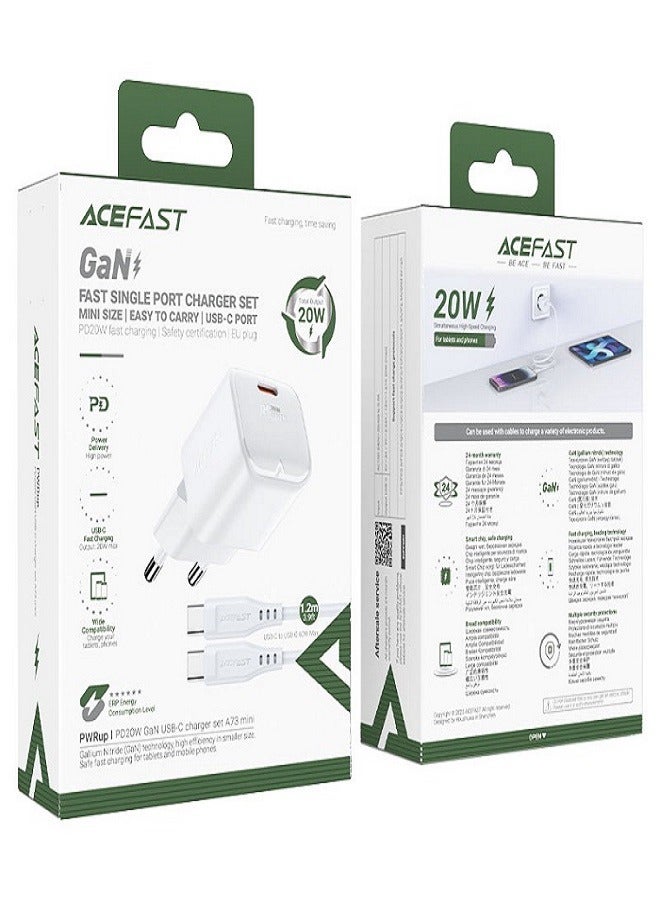 ACEFAST Fast Charge Wall Charger A73 mini PD20W GaN (1xUSB-C) EU