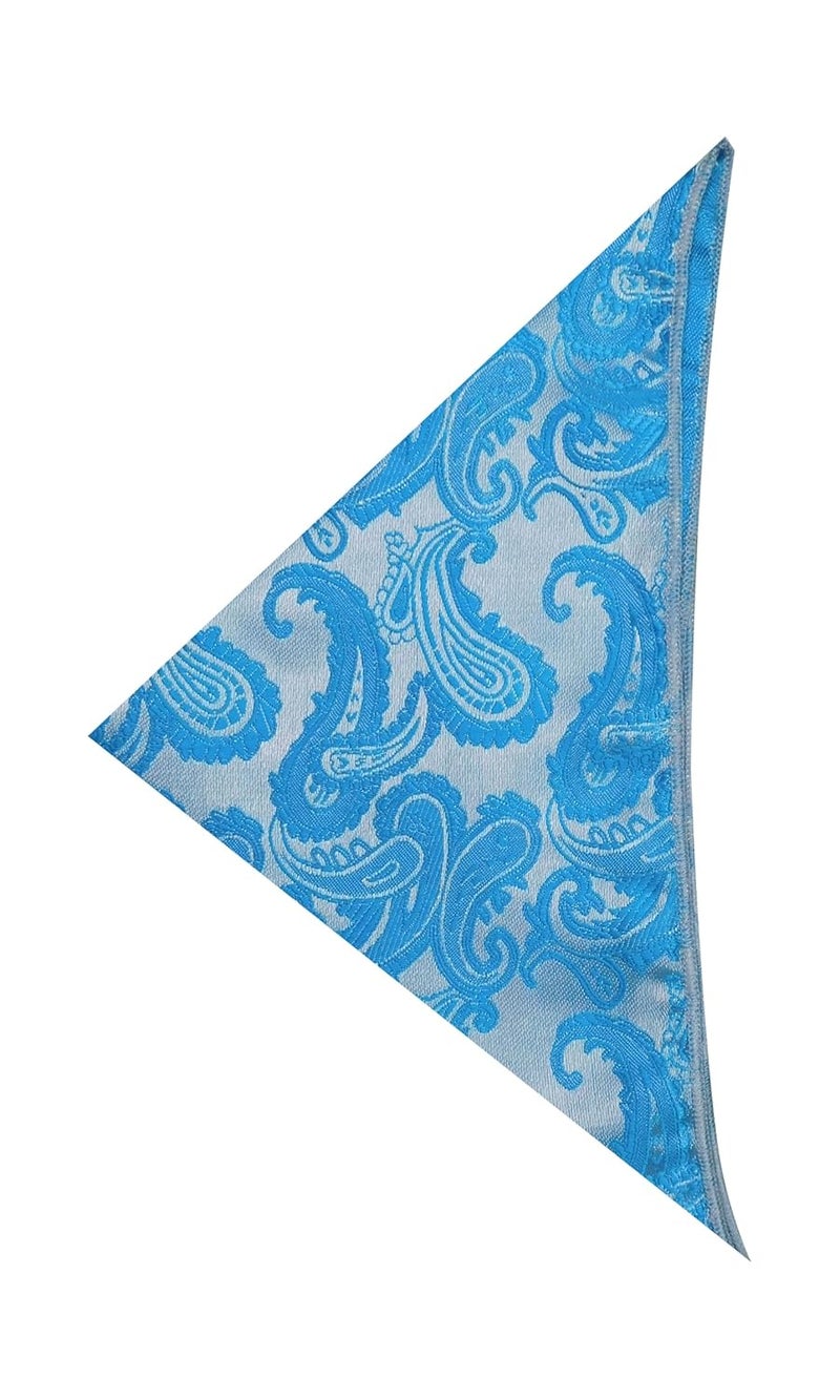 Riyasat Self Design Micro Fiber Cravat Tie with Pocket Square - Image 3