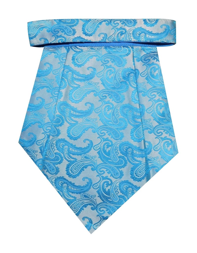 Riyasat Self Design Micro Fiber Cravat Tie with Pocket Square - Image 2