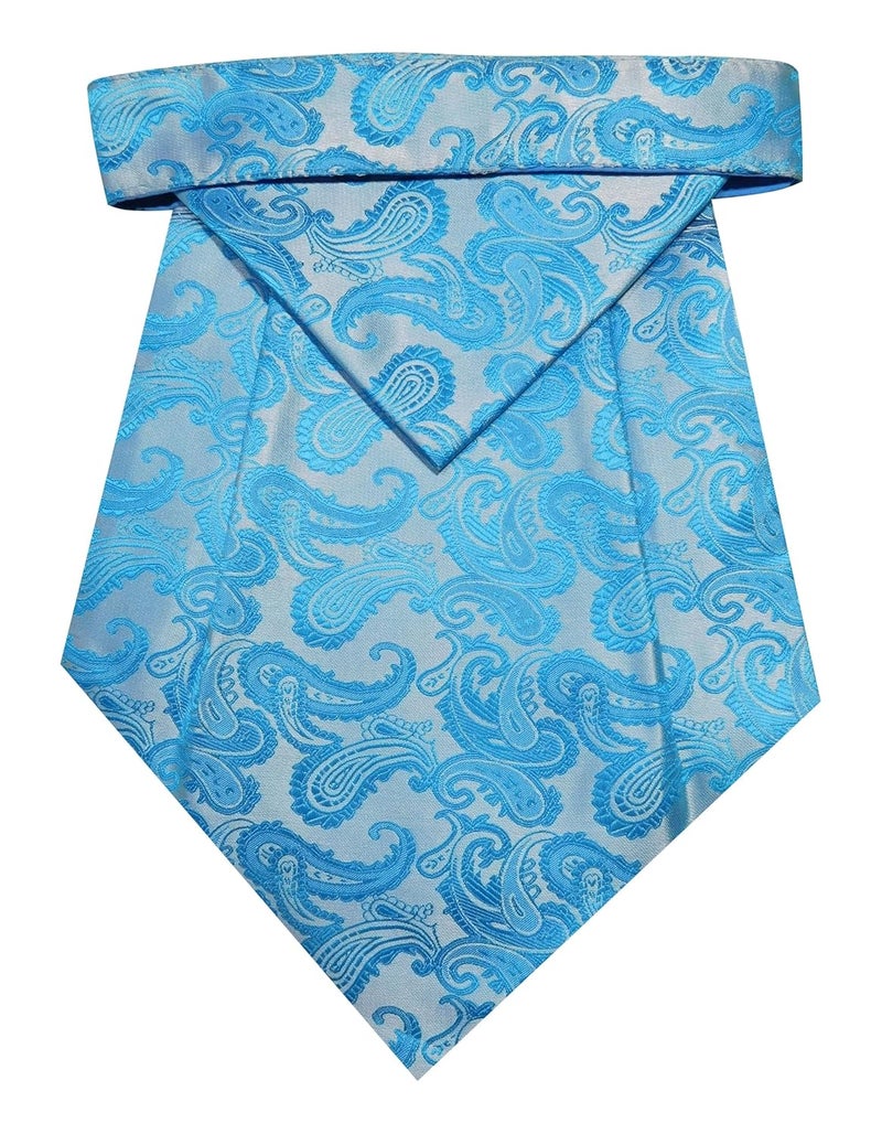 Riyasat Self Design Micro Fiber Cravat Tie with Pocket Square - Image 1