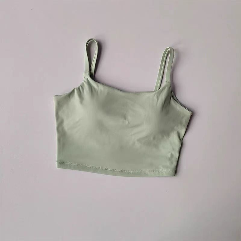 Thin Shoulder Strap Sports Bra All-In-One U-Shaped Backless Bubble Wrap Fitness Bra Professional Training Yoga Vest Suspender - Image 1