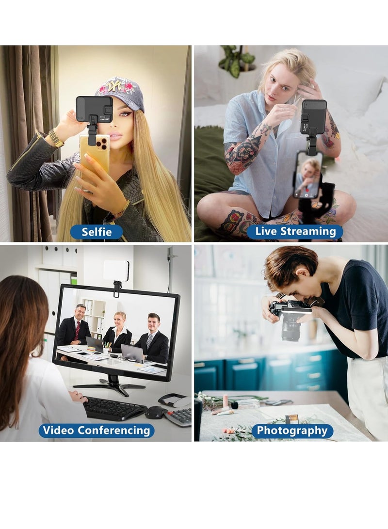 كيلا 60 مصباح LED محمول لإضاءة مؤتمرات الفيديو مع مشبك ومحول حامل ثلاثي للكاميرا قابل لإعادة الشحن 2200 مللي أمبير في الساعة CRI 97+، 3 أوضاع إضاءة للهاتف iPhone وكاميرا الويب والكمبيوتر المحمول والمكياج - Image 5