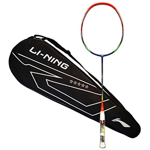 Li-Ning Windstorm Nano 780 Lite Professional Carbon Fibre Badminton Racquet (Navy/Orange) Carbon Fiber - Image 1